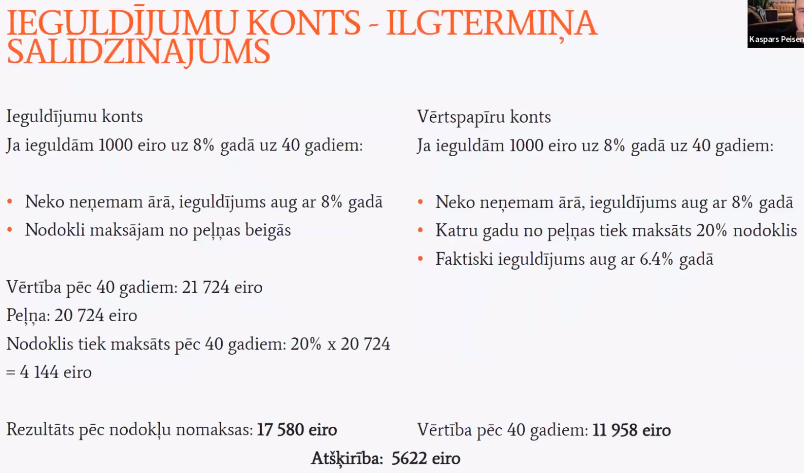 ieguldījuma konts vs vērtspapīru konts